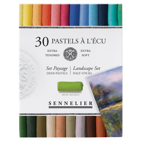 Etui pastel écu - Paysages de campagne - 30 demi pastels - Sennelier
