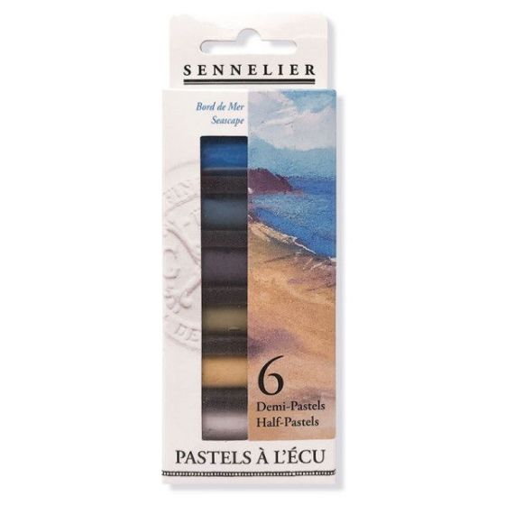Boîte de 6 demi-pastels à l'écu - Bord de mer - Sennelier