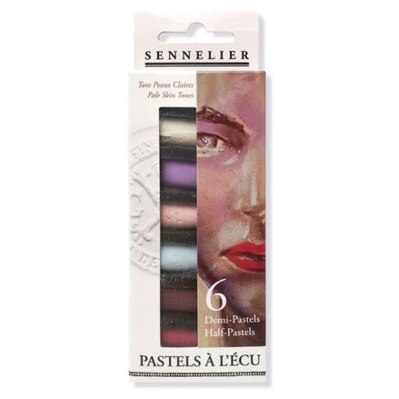 Boîte de 6 demi-pastels à l'écu - Portrait teintes claires - Sennelier