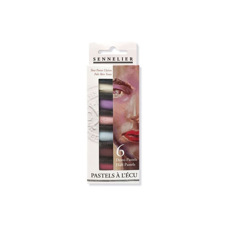 Boîte de 6 demi-pastels à l'écu - Portrait teintes claires - Sennelier