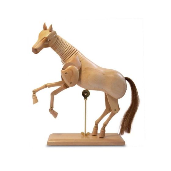 Mannequin Cheval Articulé 30cm Naturel - Nid Art | Art & Loisirs
