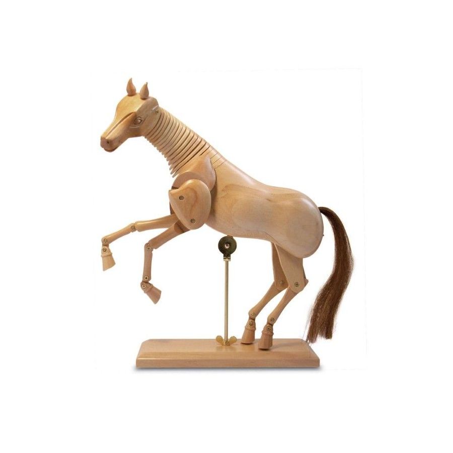 Mannequin Cheval Articulé 30cm Naturel - Nid Art | Art & Loisirs