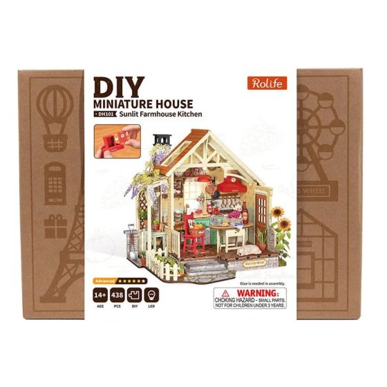 Maquette bois - Sunlit Farmhouse Kitchen- Rokr