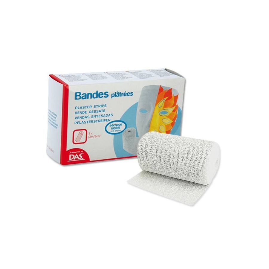 Bandes Platrées - 8cmx3m - 4pcs - Das