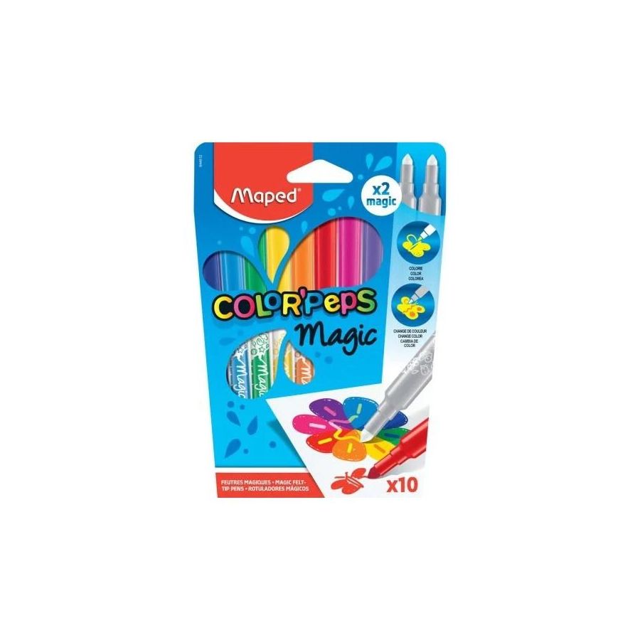 Set Feutres Magic Peps x10 pcs - Ass. Couleurs - Maped