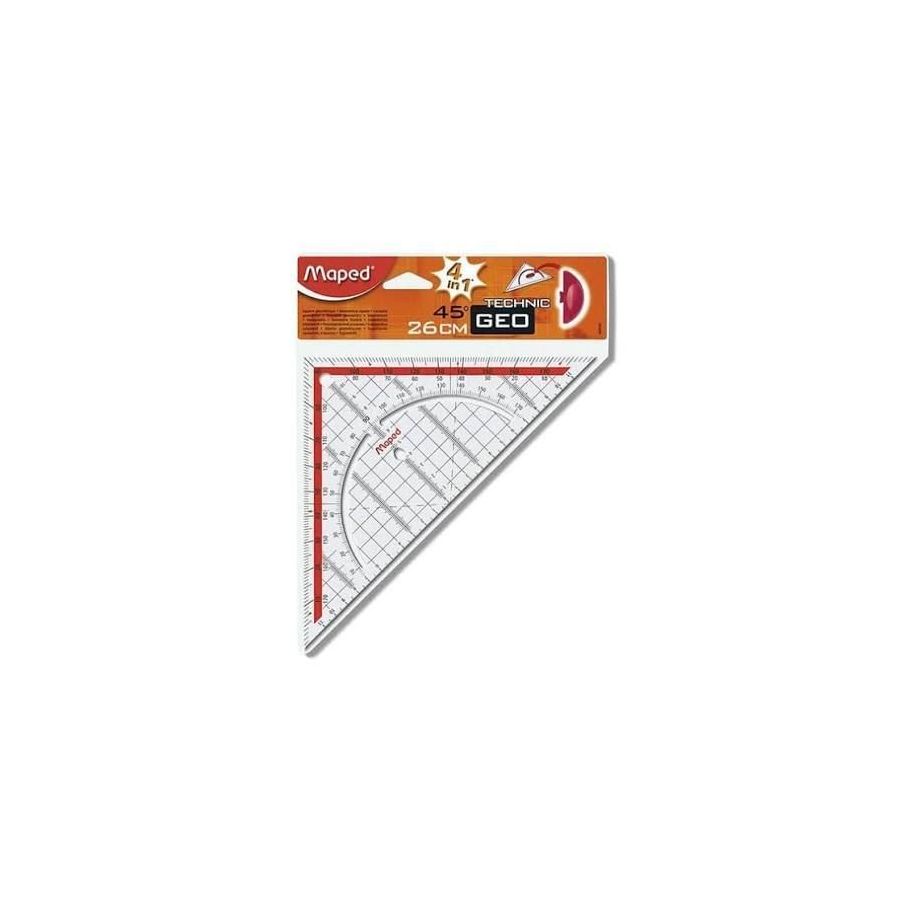 Equerre Géométrique & Rapporteur Technic - 45/26cm - Maped