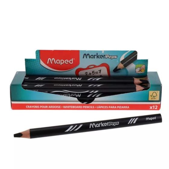 Crayon Effaçable Marker'Peps Wood noir - Maped