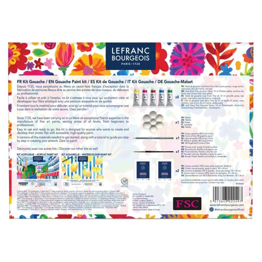 Kit Gouache - Flower Power - Lefranc Bourgeois