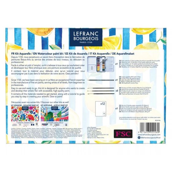 Kit Aquarelle Dolce Vita 12 demi-godets | Art & Loisirs