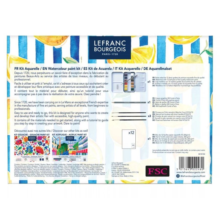 Kit Aquarelle - Dolce Vita - Lefranc Bourgeois