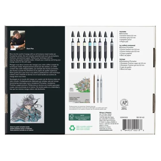 Coffret Manga 12 pièces Techniques Mixtes | Art & Loisirs