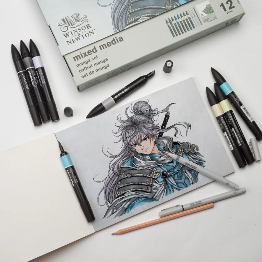 Coffret Manga 12 pièces Techniques Mixtes | Art & Loisirs