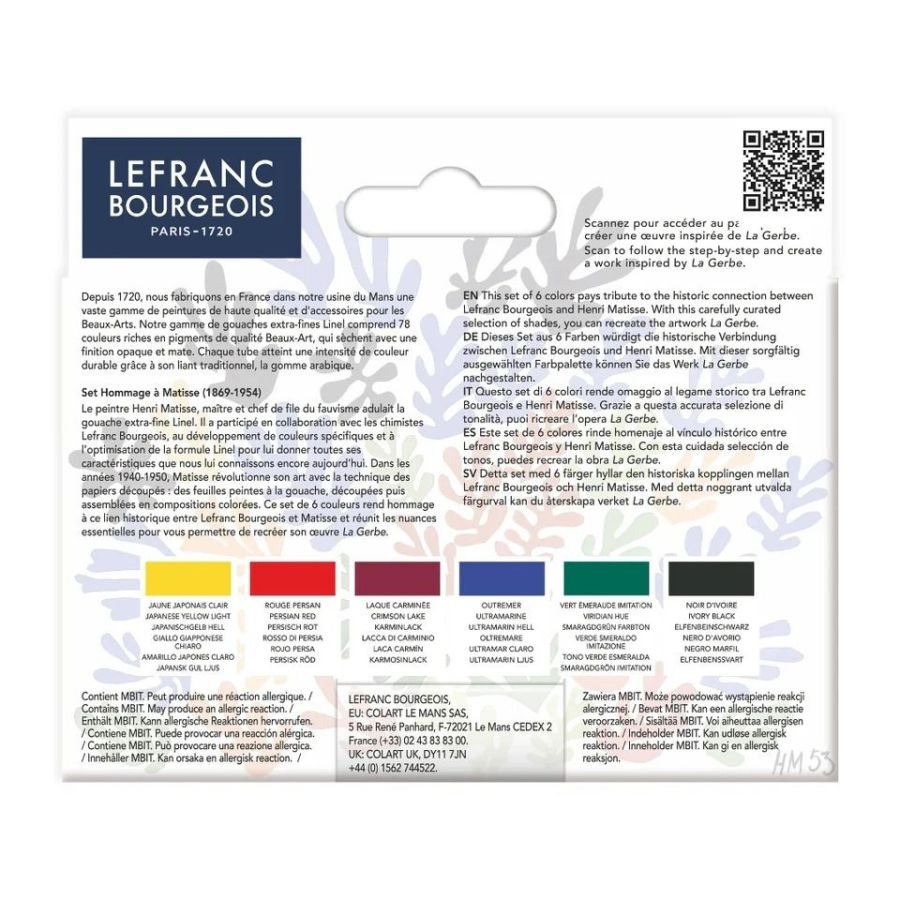 Set Gouache Linel - Edition Matisse - 6x14ml | Art & Loisirs