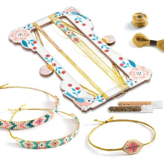 Bracelets et métier à tisser minuscules Djeco | Art & Loisirs