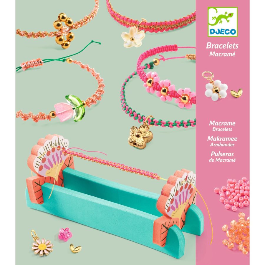 Bracelets macramé roses - Djeco