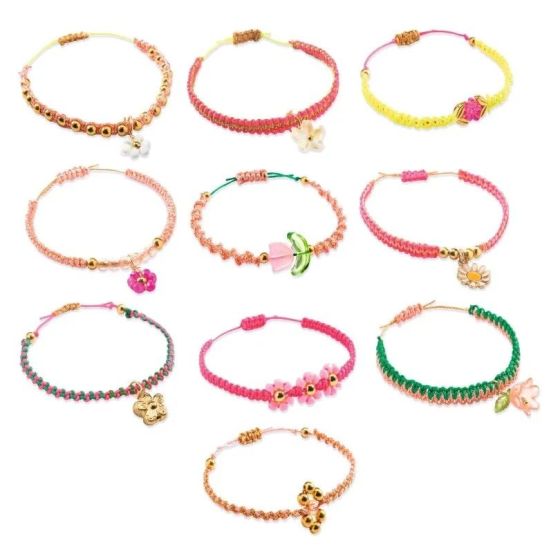 Kit Bracelets Macramé Roses Djeco - Enfants | Art & Loisirs