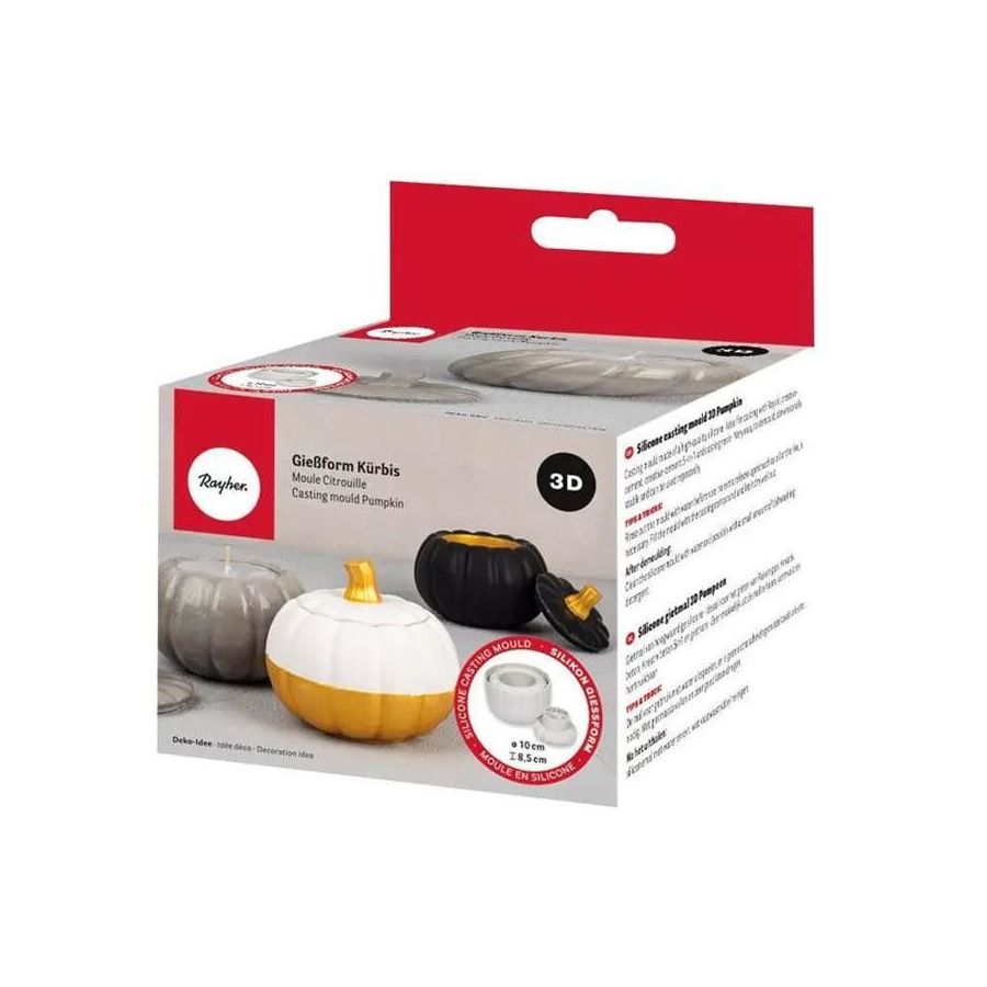 Moule en Silicone 3d - Citrouille 10cm
