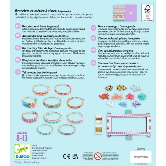 Kit Bracelets et métier à tisser Majuscules | Art & Loisirs