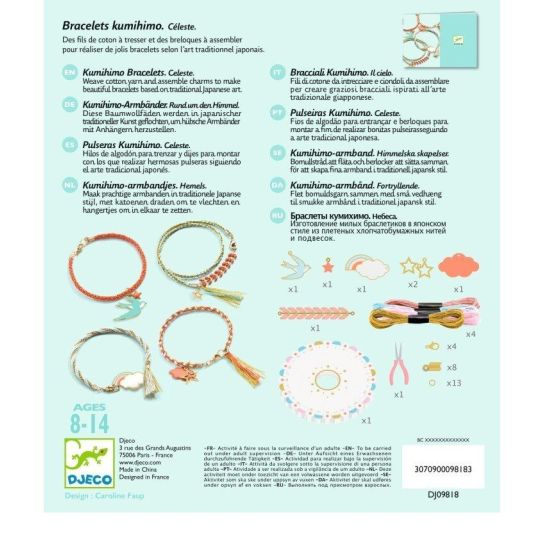 Bracelets Céleste Kumihimo - Djeco - Dès 6 ans | Art & Loisirs