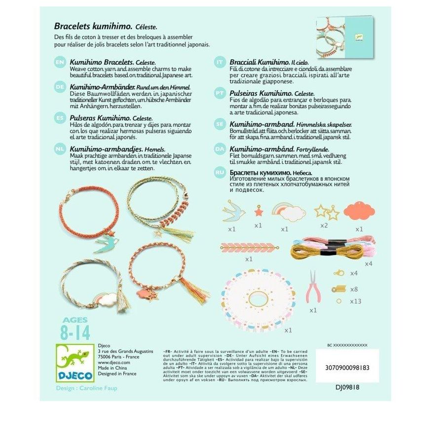 Bracelets Céleste Kumihimo - Djeco - Dès 6 ans | Art & Loisirs
