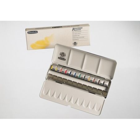 BOITE 12 AQUARELLES AKADEMI 