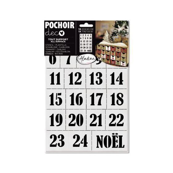 POCHOIR DECO CALENDRIER AVENT IM#3185