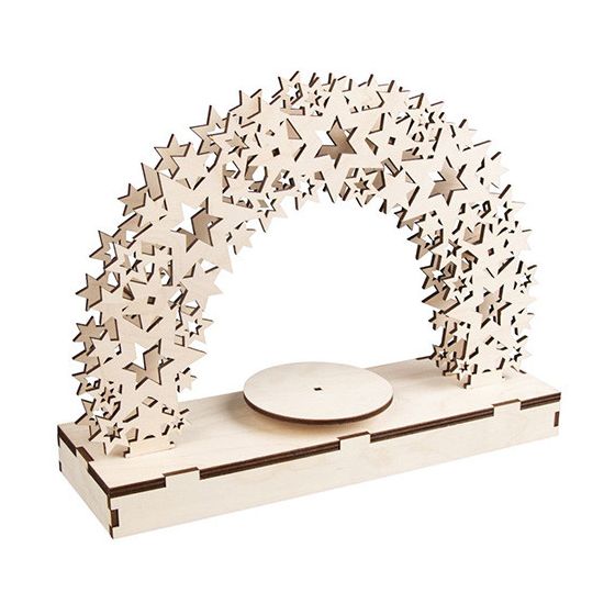 KIT DECO EN BOIS 3D ETOILES 30X9X23,5 CM IM#3301