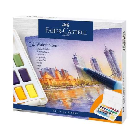 24 DEMI-GODET AQUARELLE FABER CASTELL 