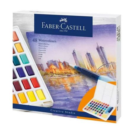 48 DEMI-GODET AQUARELLE FABER CASTELL 