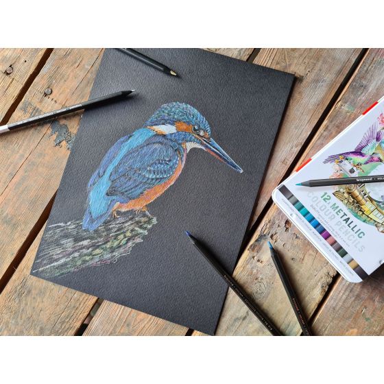 Boite Metal 12 Crayons Couleurs Expression - Teintes Metalliques Boite Metal 12 Crayons Couleurs Expression - Teintes Metalliques