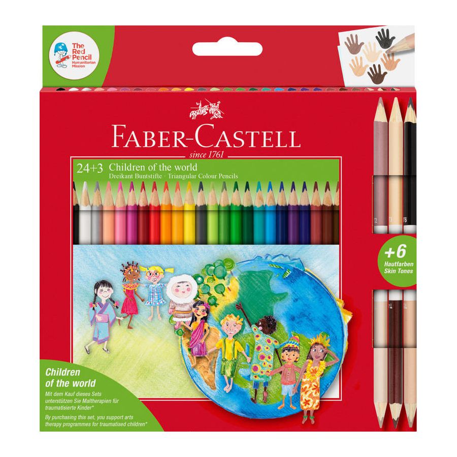 24+ 3 CRAYONS DE COULEUR ENFANT DU MONDE