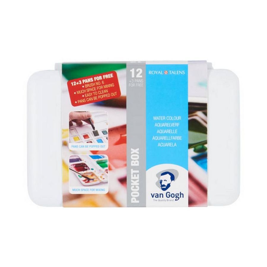 POCKET BOX AQUARELLE 12 DEMI-GODETS+3 GRATUIT POCKET BOX AQUARELLE 12 DEMI-GODETS+3 GRATUIT