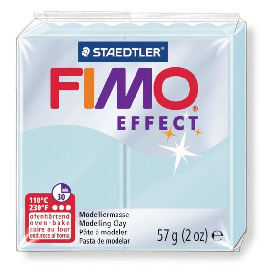 FIMO EFFECT COULEURS TRANSLUCIDES - PAILLETES - METAL - PHOSPHO Couleur:BLEU QUARTZIM#4408