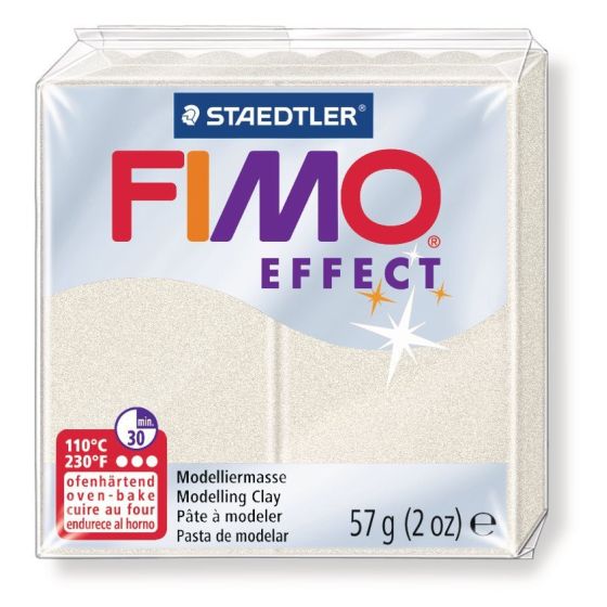 FIMO EFFECT COULEURS TRANSLUCIDES - PAILLETES - METAL - PHOSPHO Couleur:NACRE METALLIQUEIM#4409