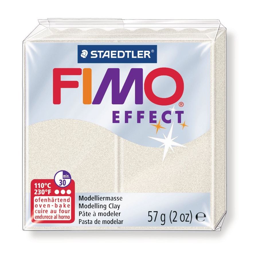 FIMO EFFECT COULEURS TRANSLUCIDES - PAILLETES - METAL - PHOSPHO Couleur:NACRE METALLIQUEIM#4409