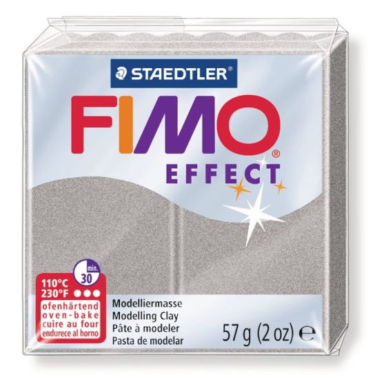 FIMO EFFECT COULEURS TRANSLUCIDES - PAILLETES - METAL - PHOSPHO Couleur:ARGENT METALLIQUEIM#4412