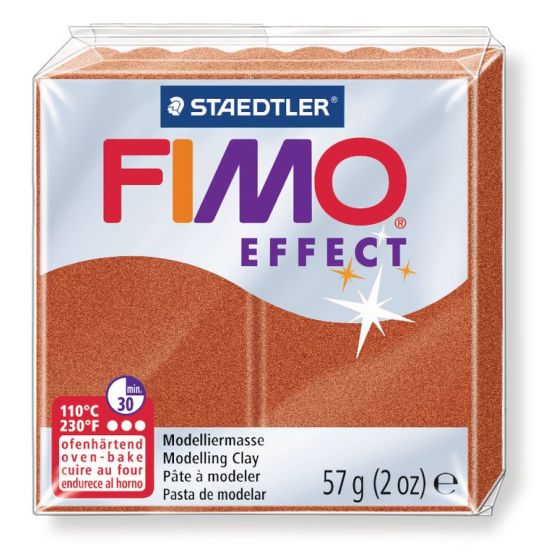 FIMO EFFECT COULEURS TRANSLUCIDES - PAILLETES - METAL - PHOSPHO Couleur:CUIVRE METALLIQUEIM#4413