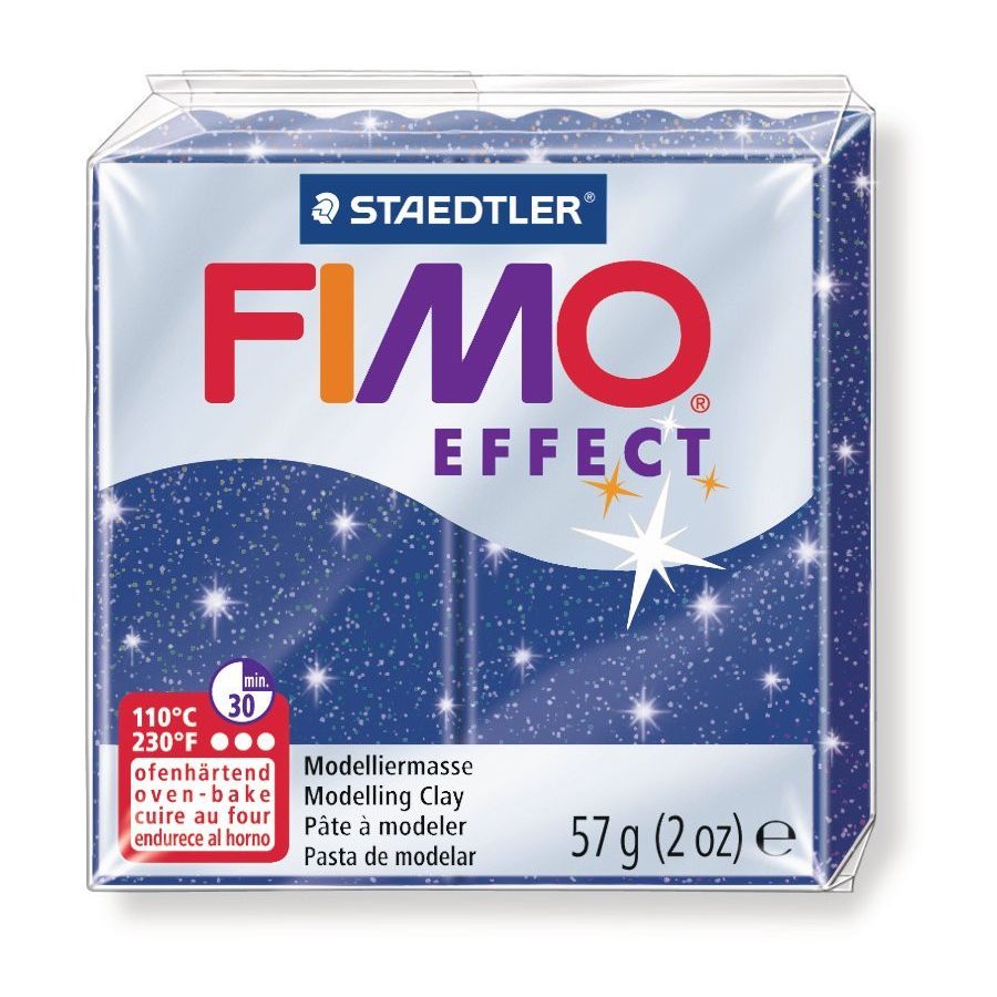 FIMO EFFECT COULEURS TRANSLUCIDES - PAILLETES - METAL - PHOSPHO Couleur:BLEU METALLIQUEIM#4424