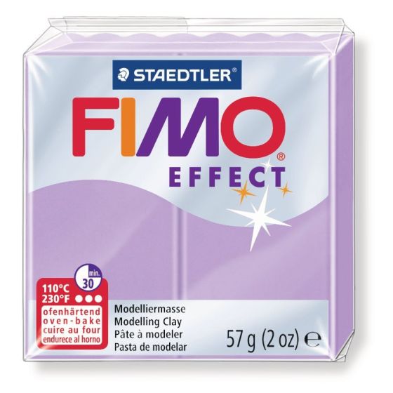 FIMO EFFECT COULEURS TRANSLUCIDES - PAILLETES - METAL - PHOSPHO Couleur:LILAS PASTELIM#4435