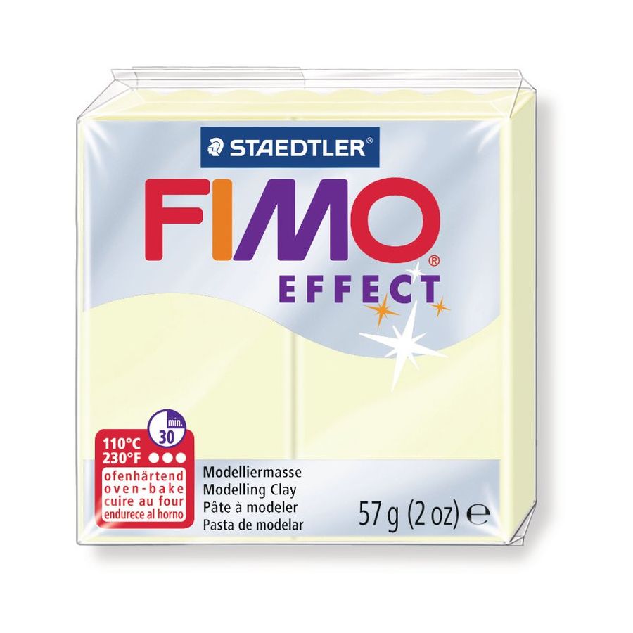 FIMO EFFECT COULEURS TRANSLUCIDES - PAILLETES - METAL - PHOSPHO Couleur:LUMINESCENTIM#4437