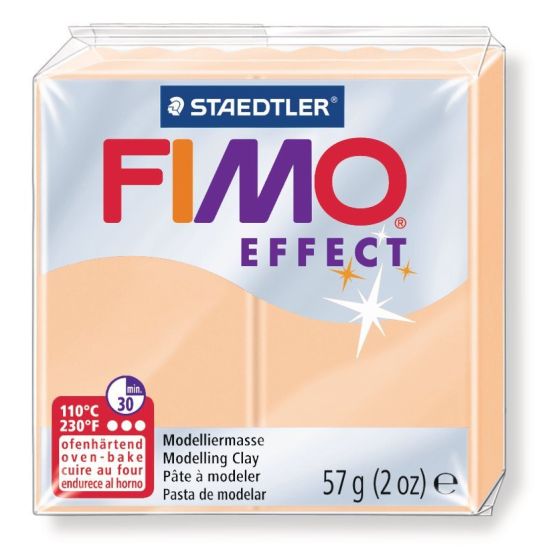 FIMO EFFECT COULEURS TRANSLUCIDES - PAILLETES - METAL - PHOSPHO Couleur:PECHE PASTELIM#4439