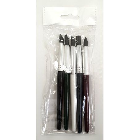 SET 5 PINCEAUX CAOUTCHOUC PETITS 