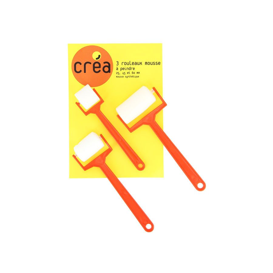 Set De Trois Rouleaux A Peindre 25, 45 Et 60 Mm
