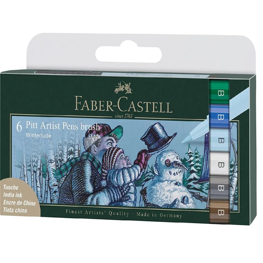 Pochette De 6 Feutres Pitt Artist Pen B Winterlude