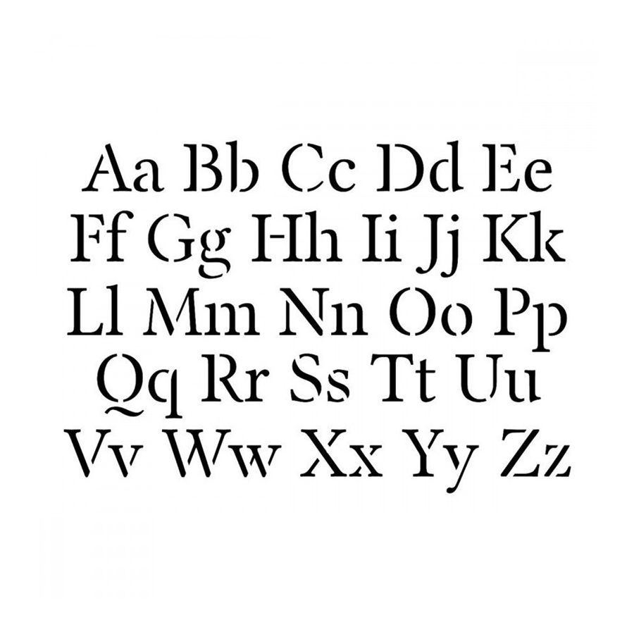 POCHOIR ALPHABET 10x15CM POCHOIR ALPHABET 10x15CM