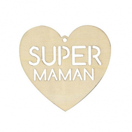 SILHOUETTE BOIS -SUPER MAMAN 