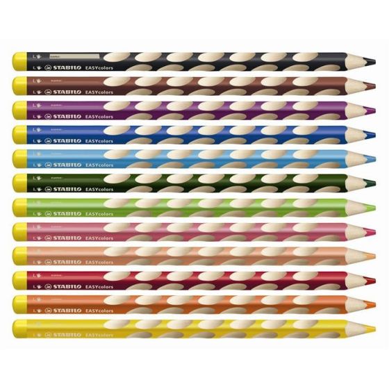 Stabilo Easy Colors Start  Pochette 12 Crayons Pour Gaucher