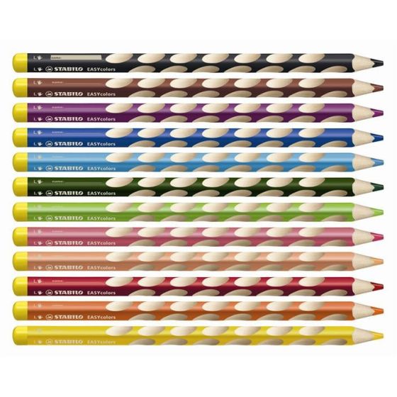 Crayon couleur STABILO color bois hexagonal 175mm facile à tailler couleurs  denses fluo pochette 12 - Lescribe-livre