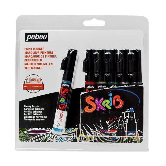 Set 6 Marqueurs Acrylique Skrib - Classique
