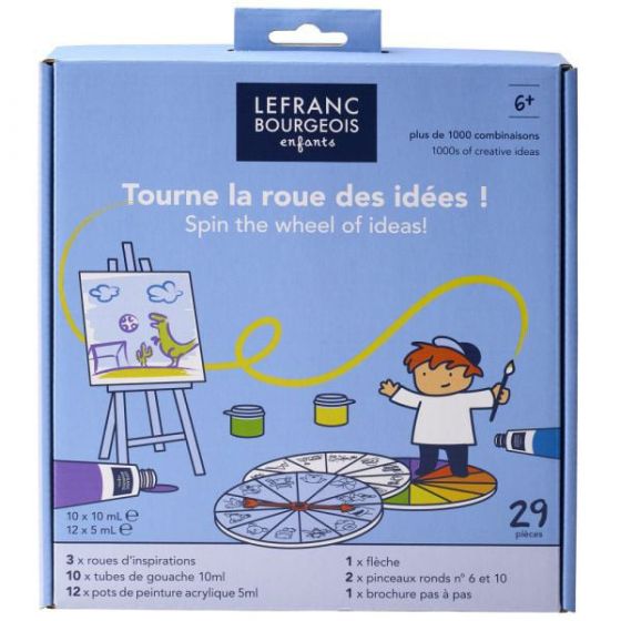 KIT DE PEINTURE ENFANT - TOURNE LA ROUE DES IDEES - LEFRANC BOURGEOIS